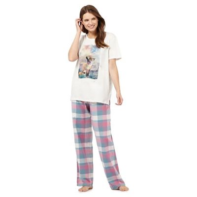 Iris & Edie Pink fox print pyjama set